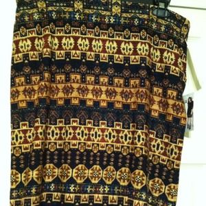 A Karen Kane red sky Santa Fe skirt.