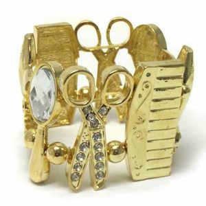 Metal Beauty Shop Theme Bracelet