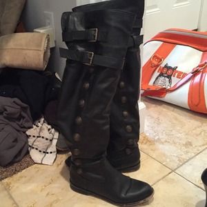 Tall black boots
