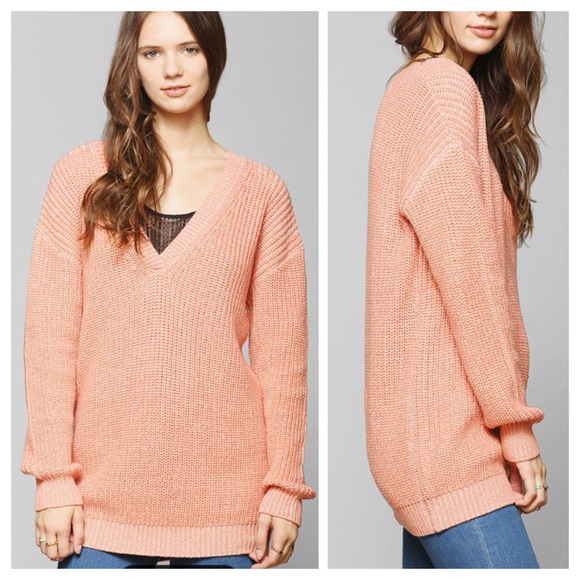 Urban Outfitters Cooperative V-Neck Tunic Sweater