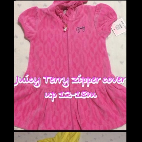 Adorable authentic Juicy terry zip cover up