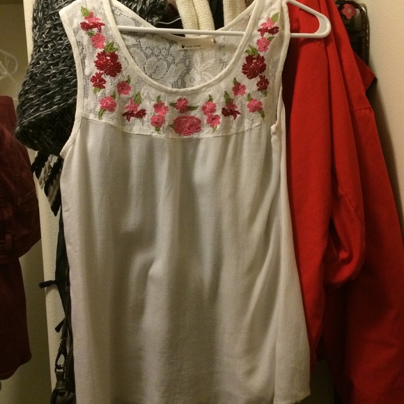embroidered white top