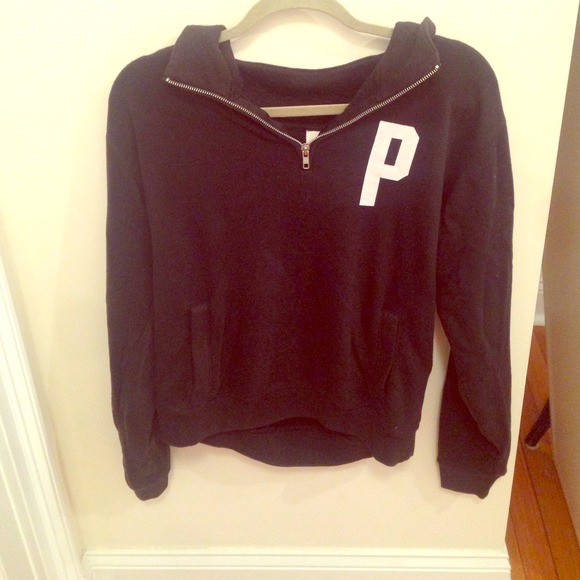 Pink boyfriend half-zip