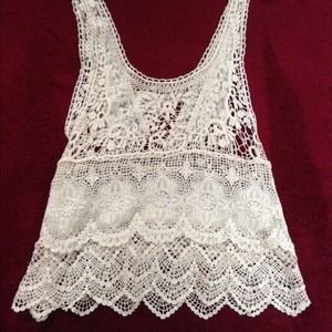 Beautiful crochet/lace tank top