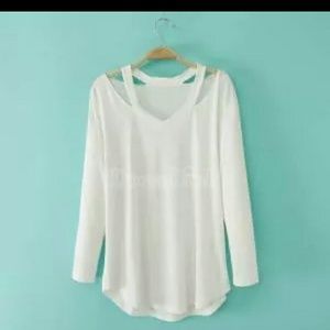 Long sleeve white blouse