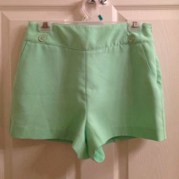 Mint Green High Waisted Shorts
