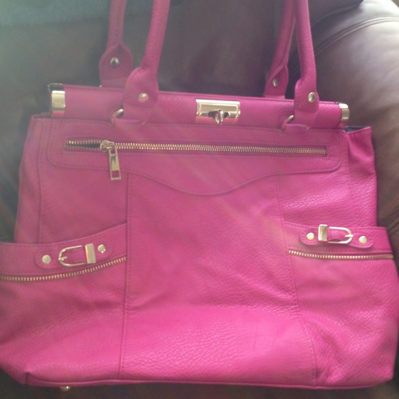 Pink tote bag