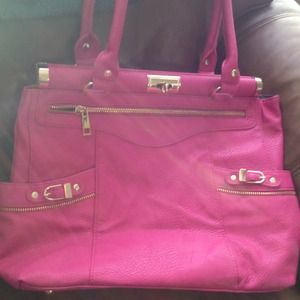 Pink tote bag