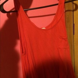 Orange loose tank top