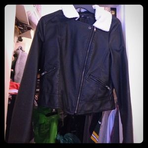 Black leather jacket