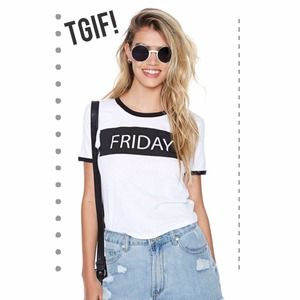 ⒻⓇⒾⒹⒶⓎ Ringer Cropped Tee!