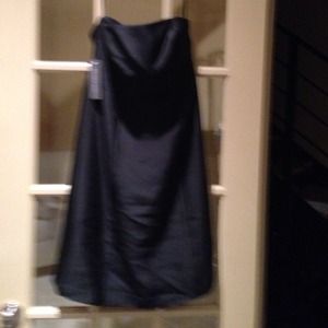 Black silk strapless Ann Taylor dress