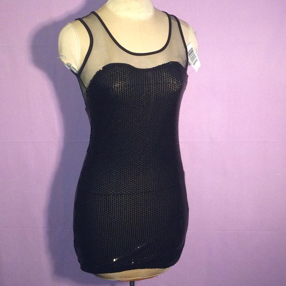 💐💐💐Spring Sale🎉Sheer Black Dress Sugar & Spice - Picture 2 of 4