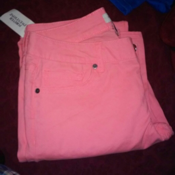 Peach skinny jeans