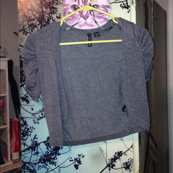 BNWOT shimmering gray shrug