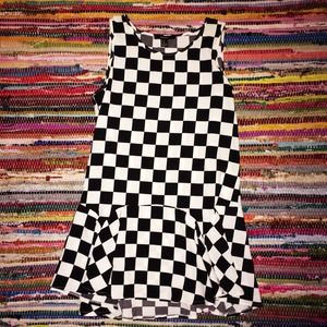 Checkered Peplum Dress