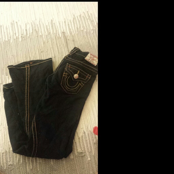 True religion black boots cut jean 25