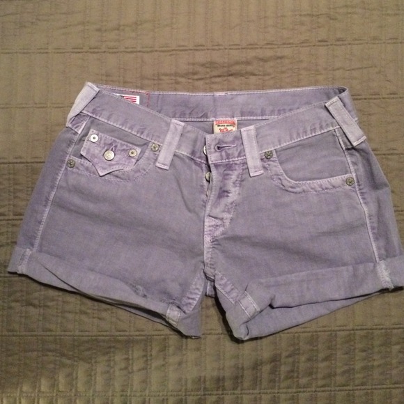 True Religion lavender shorts
