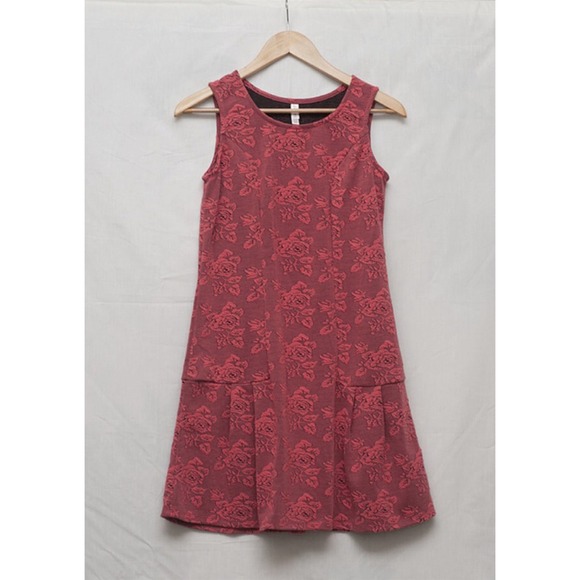 Pink Floral Print Dress with Ruffle Bottom