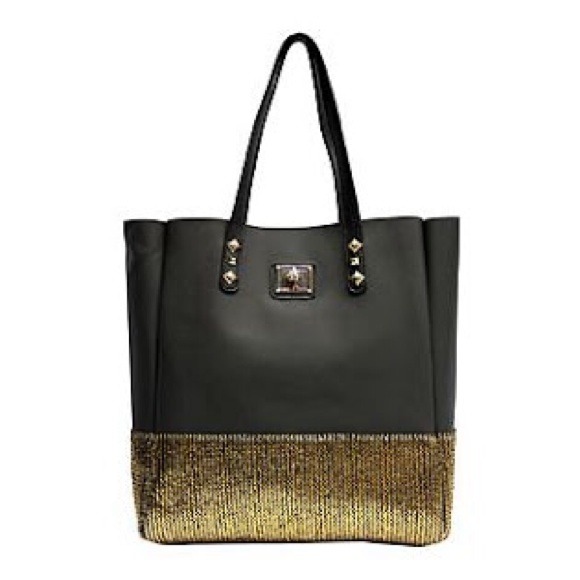 Kardashian Kollection Handbags - 🎉HP! Black and gold jelly tote
