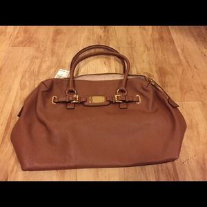 Michael Kors Weekender brown leather bag