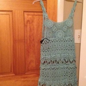 Baby blue bathing suit cover up