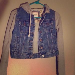 Denim grey sleeve jacket