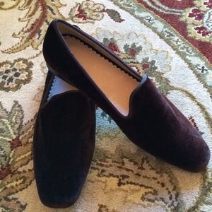 Vintage Lands' End Velvet Women's Loafers NWOT