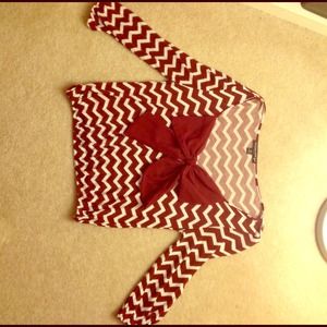 Burgundy chevron Top!