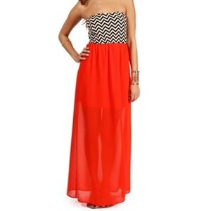 Chevron Maxi dress