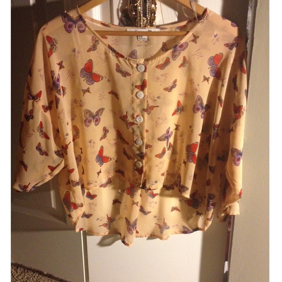 Sheer butterfly top