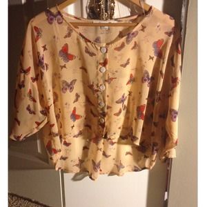 Sheer butterfly top