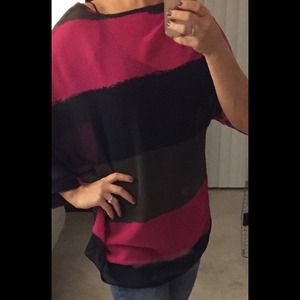 Sheer loose shirt to wear over a tank