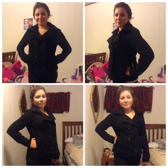 Black short peacoat - Picture 4 of 4