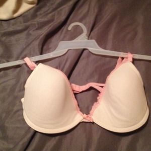 Pink and white Bra
