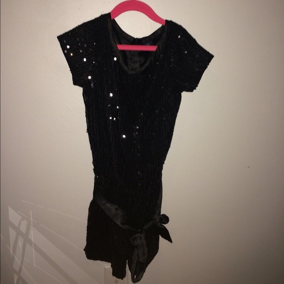 A black sequined romper