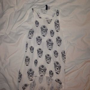 Candy skull high-low top
