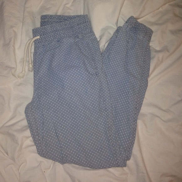 Light Wash Polka-Dot Joggers