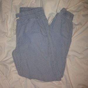 Light Wash Polka-Dot Joggers