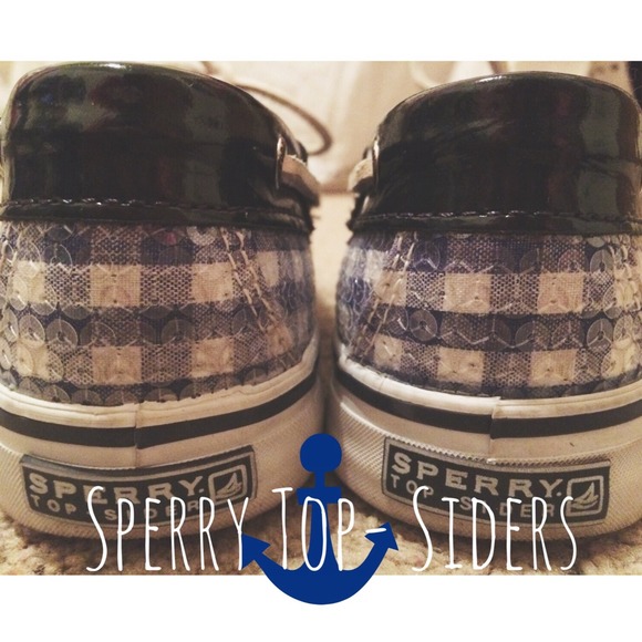 Blue Sequined Gingham Sperry Top-Siders!