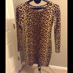 Super sexy cheetah print sweater dress