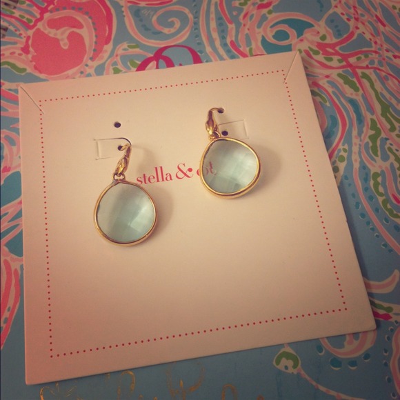 Stella and dot blue serenity drop earrings