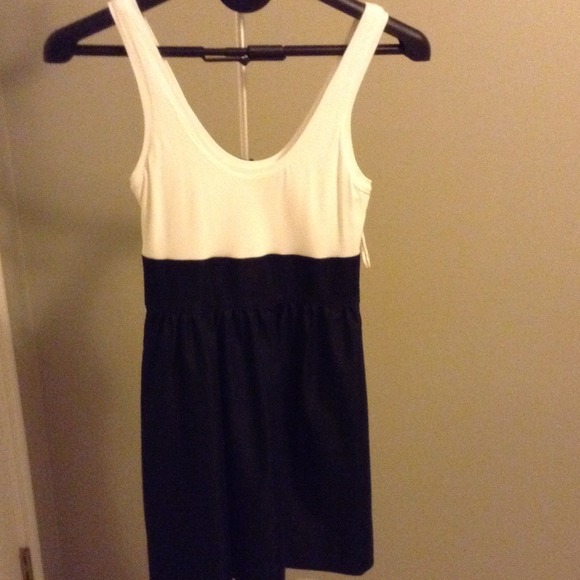 Mini Party Dress white and deep navy