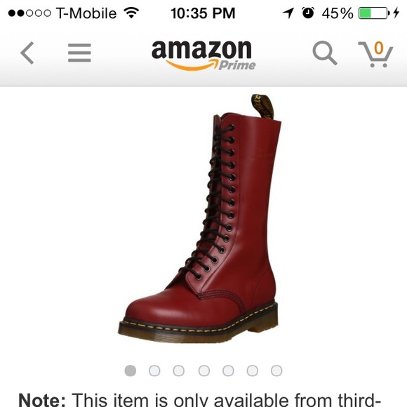 On HOLD Dr. Martens boots, color cherry red rouge