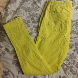 Aero Lime green/yellow citrine color jeggings