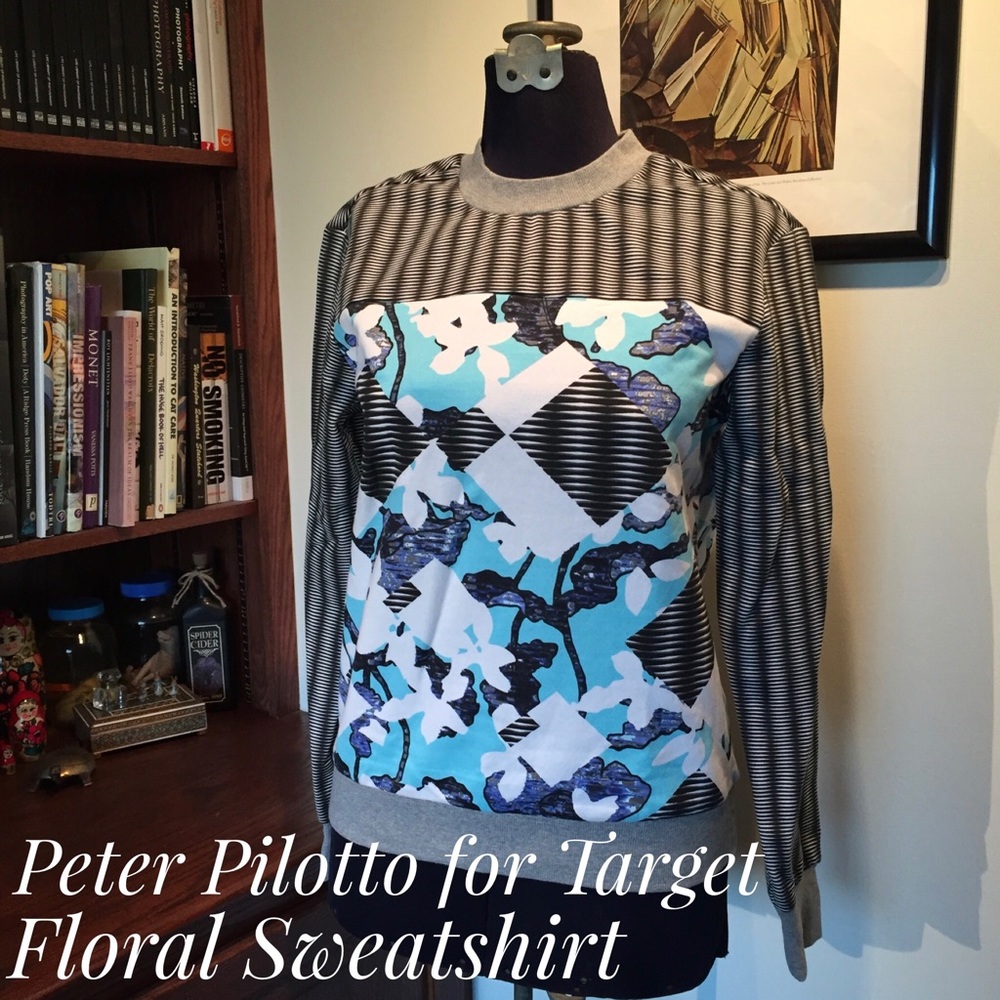 NWOT | Peter Pilotto for Target | Blue Floral Sweatshirt