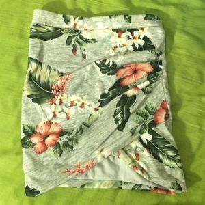 Zara floral pencil skirt