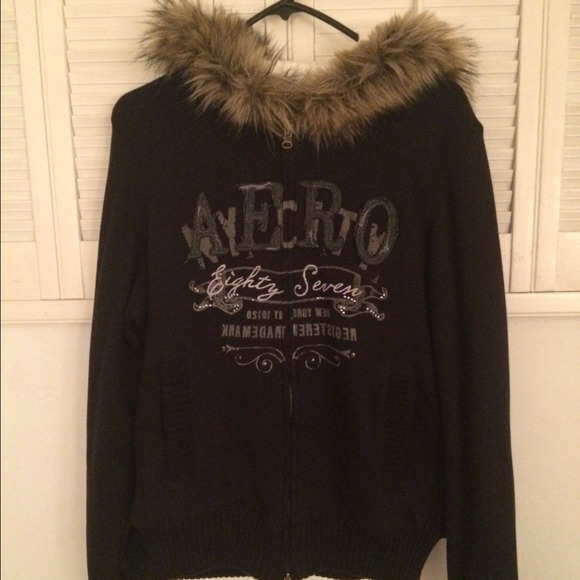 Aeropostal double zipper hoodie