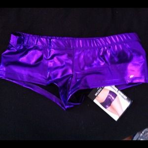 Purple Metallic/ Hologram Rave/Dance Shorts
