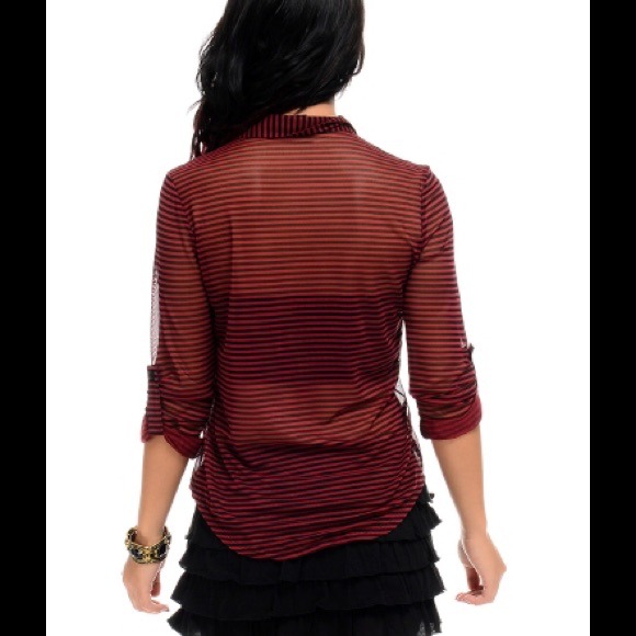 New chiffon stripes beautiful top 😊😊 - Picture 2 of 2